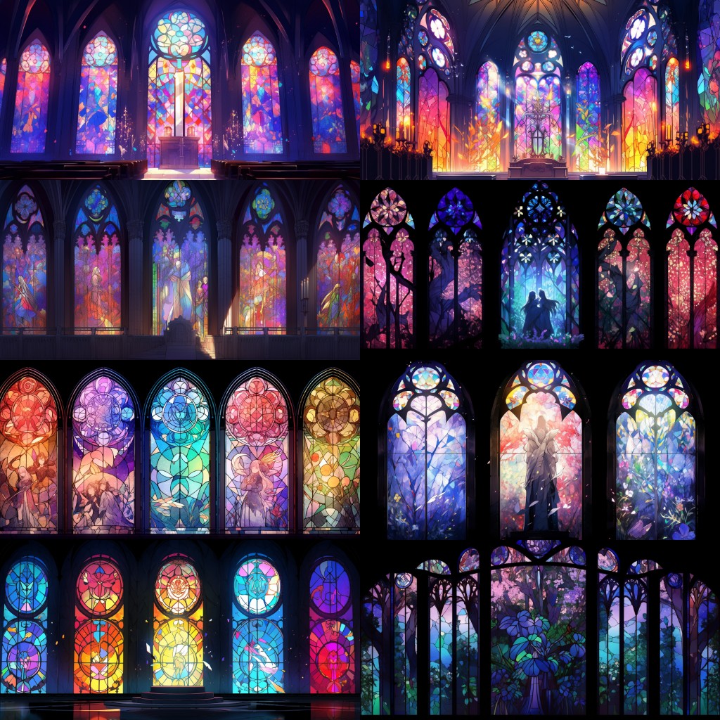 Stained glass 185 background illustrations