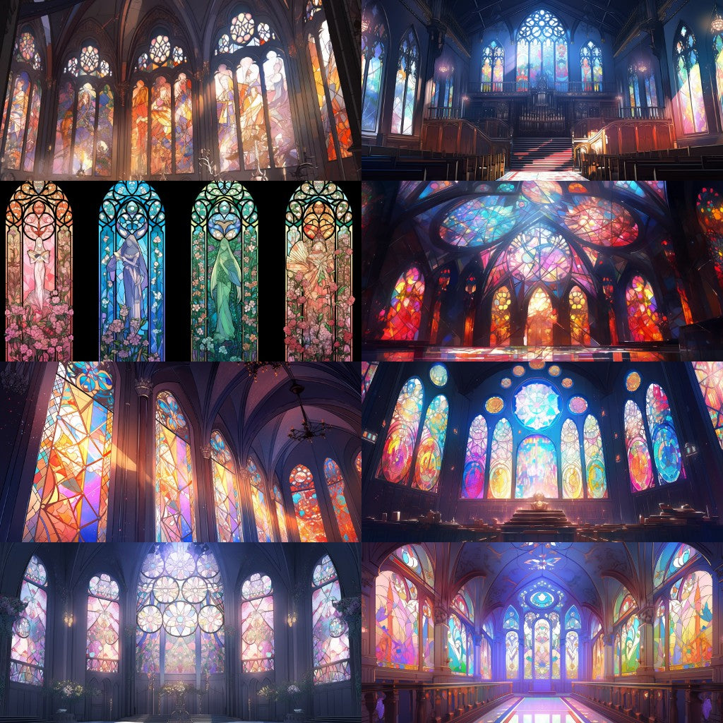 Stained glass 185 background illustrations