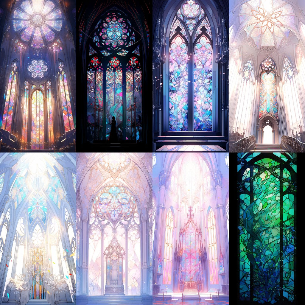 Stained glass 185 background illustrations