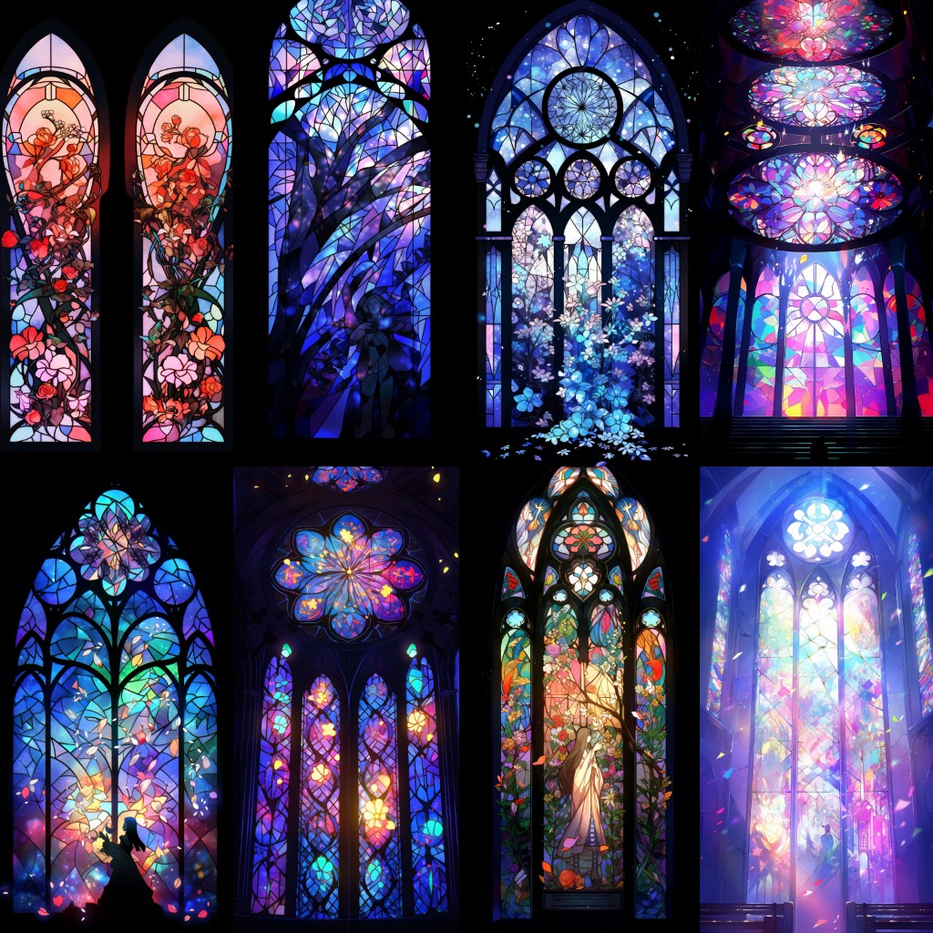Stained glass 185 background illustrations