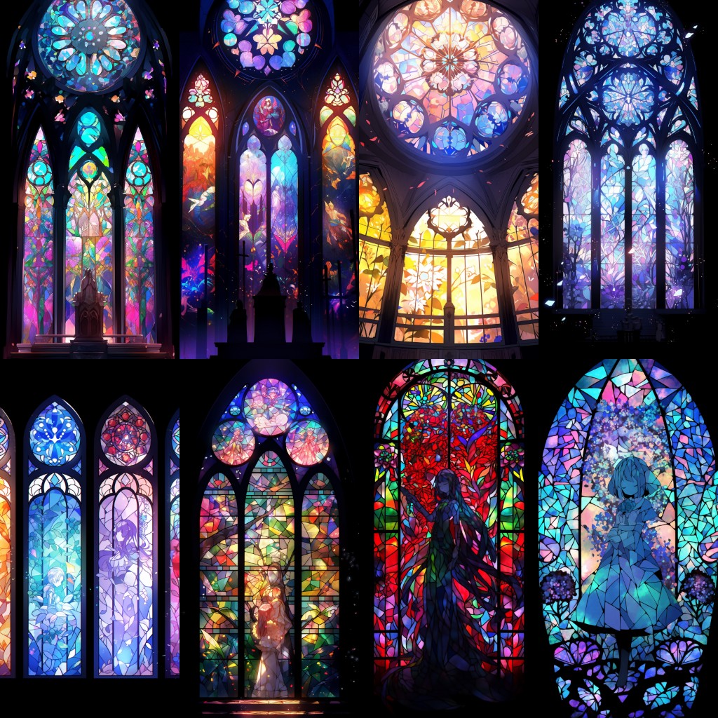 Stained glass 185 background illustrations