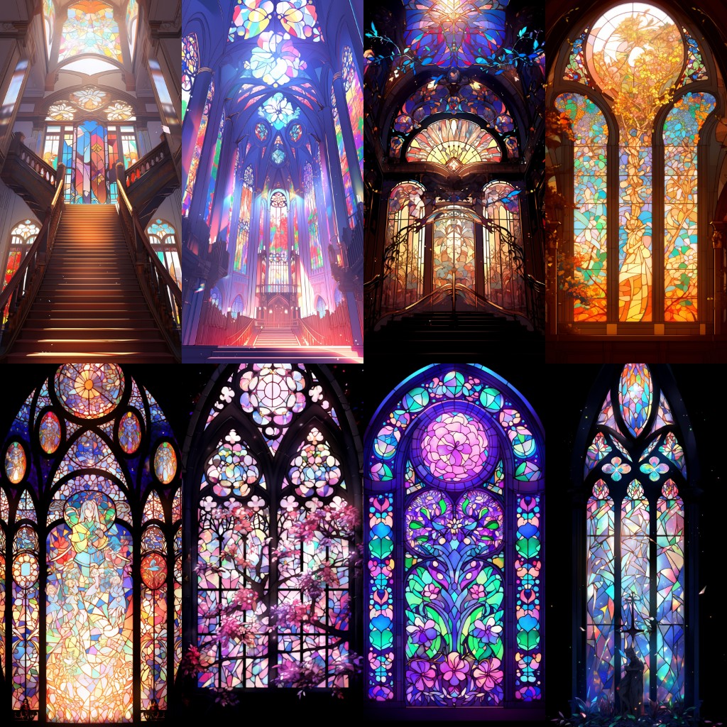 Stained glass 185 background illustrations