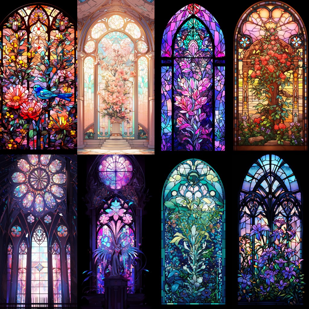 Stained glass 185 background illustrations