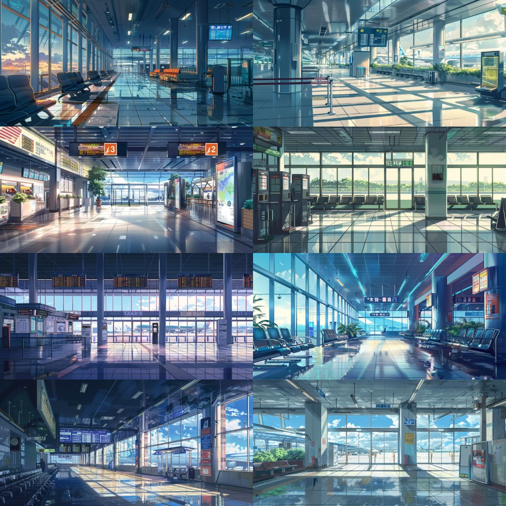 Airport 210 background illustrations