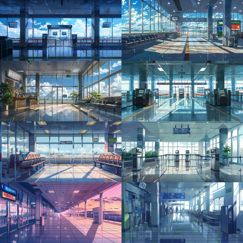 Airport 210 background illustrations