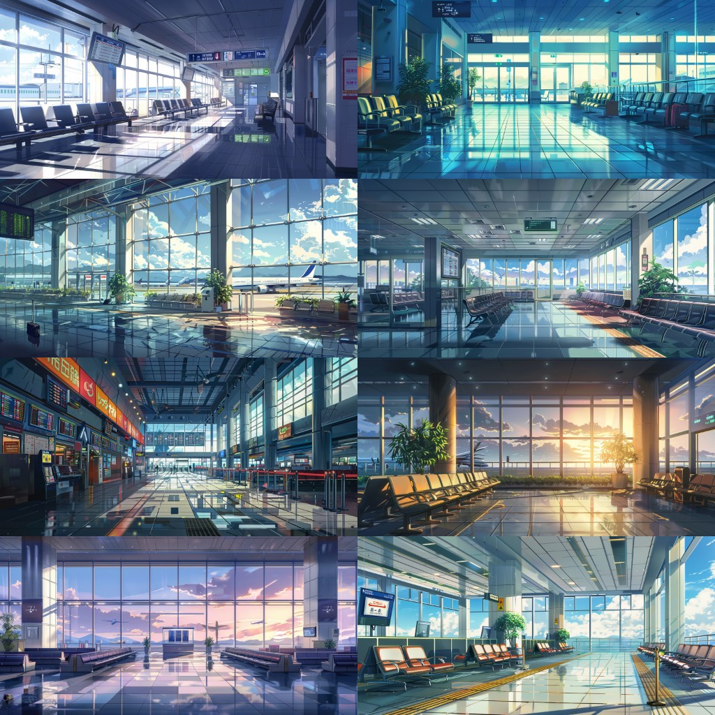 Airport 210 background illustrations