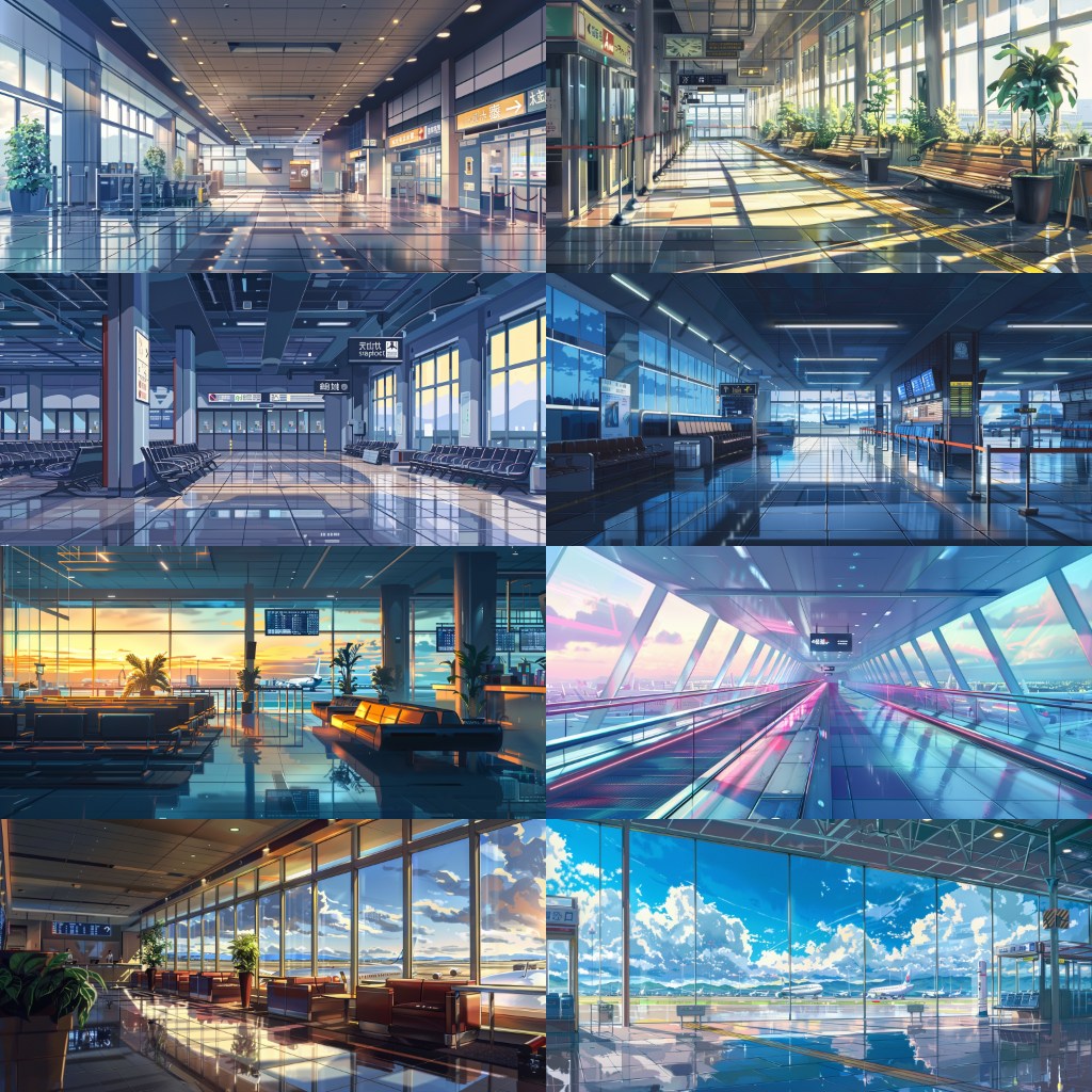 Airport 210 background illustrations