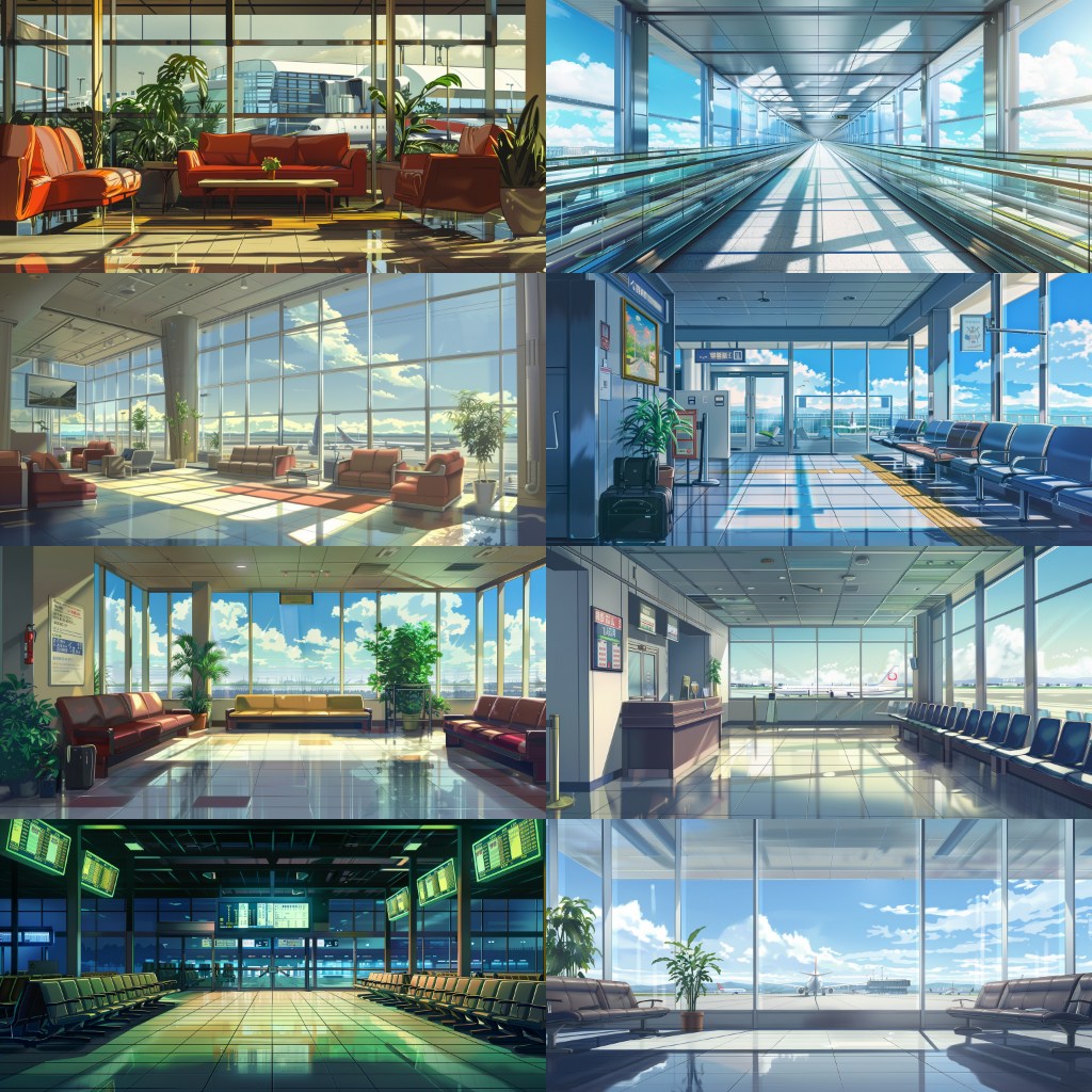 Airport 210 background illustrations