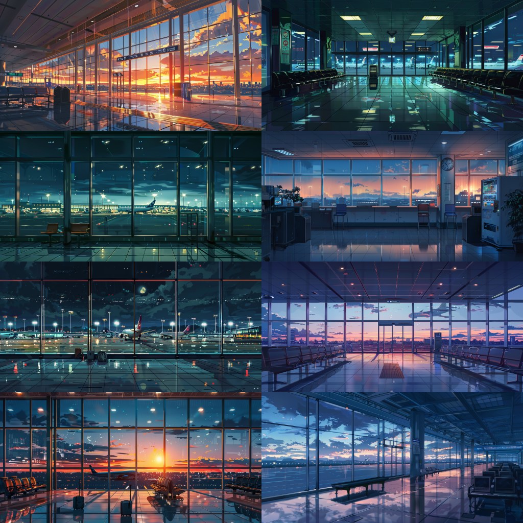 Airport 210 background illustrations