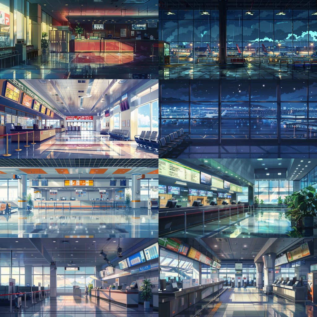 Airport 210 background illustrations