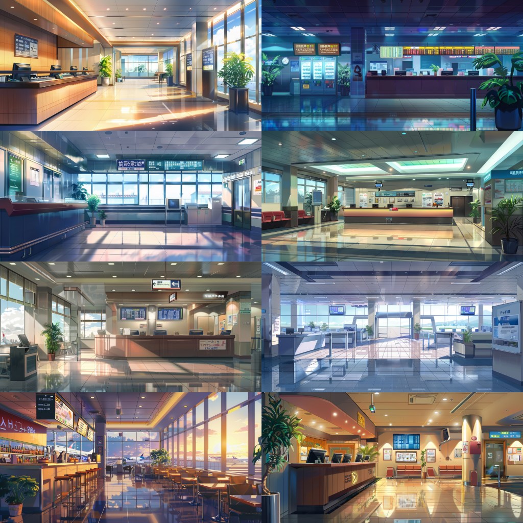 Airport 210 background illustrations