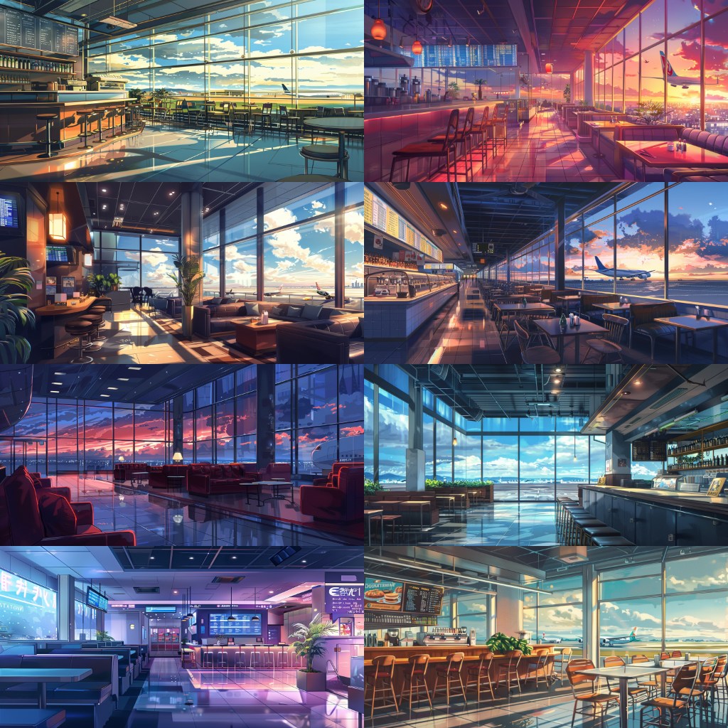 Airport 210 background illustrations