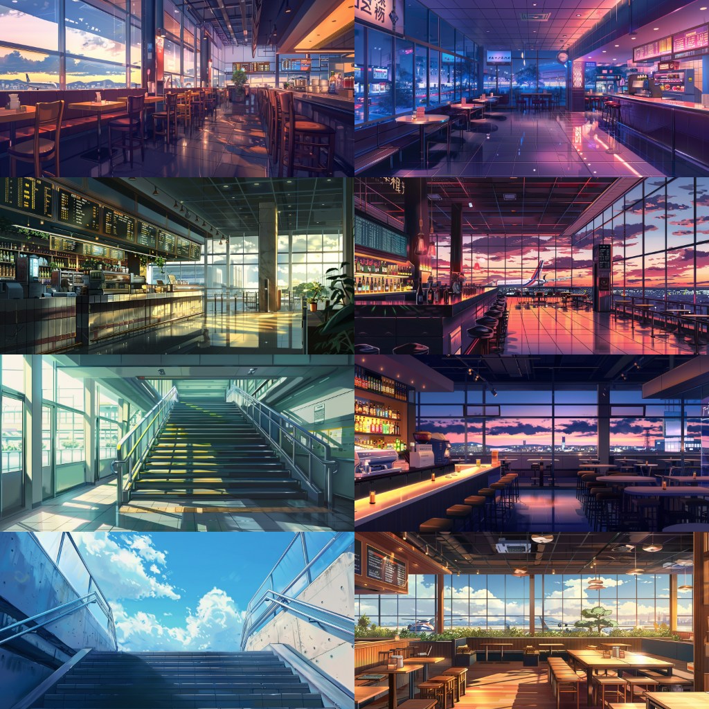Airport 210 background illustrations