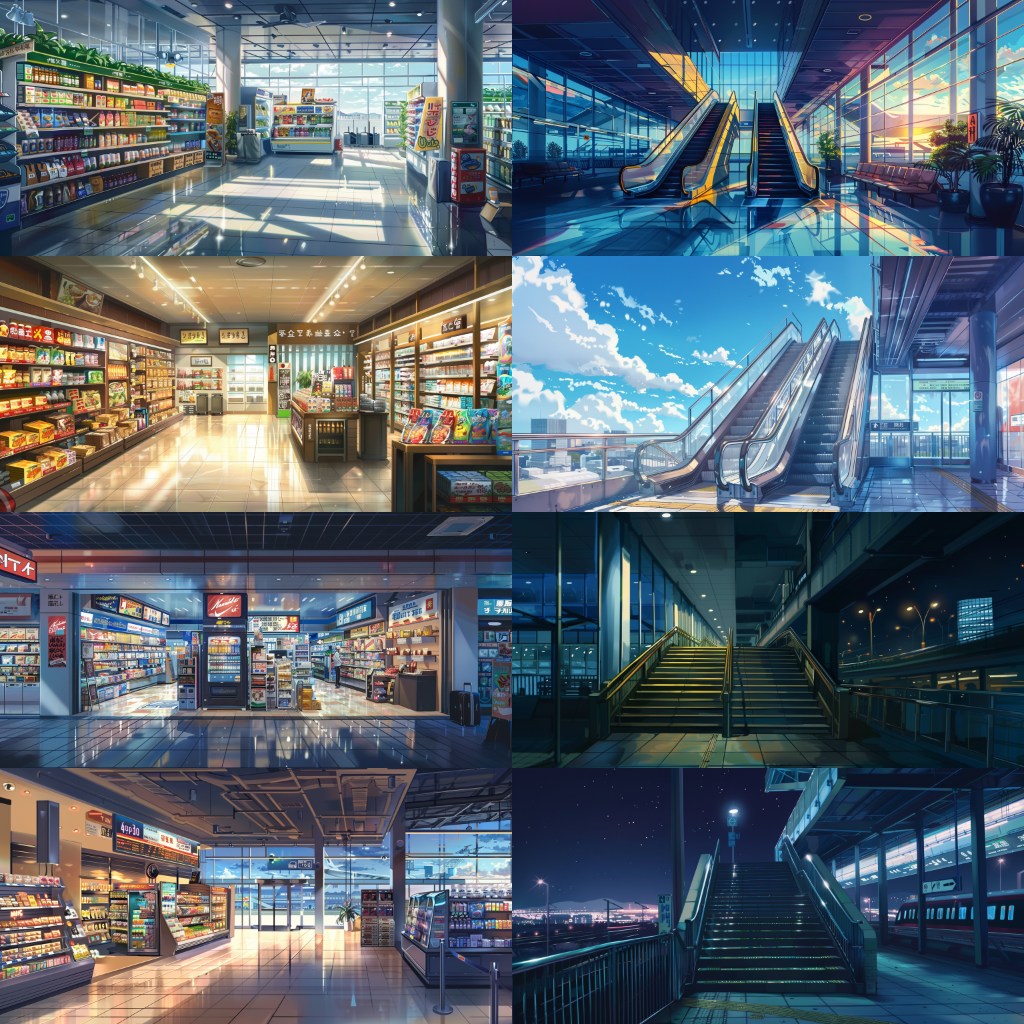 Airport 210 background illustrations