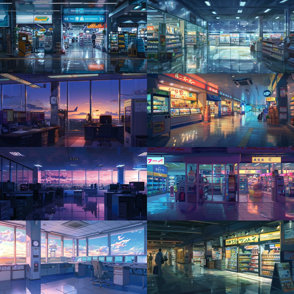 Airport 210 background illustrations