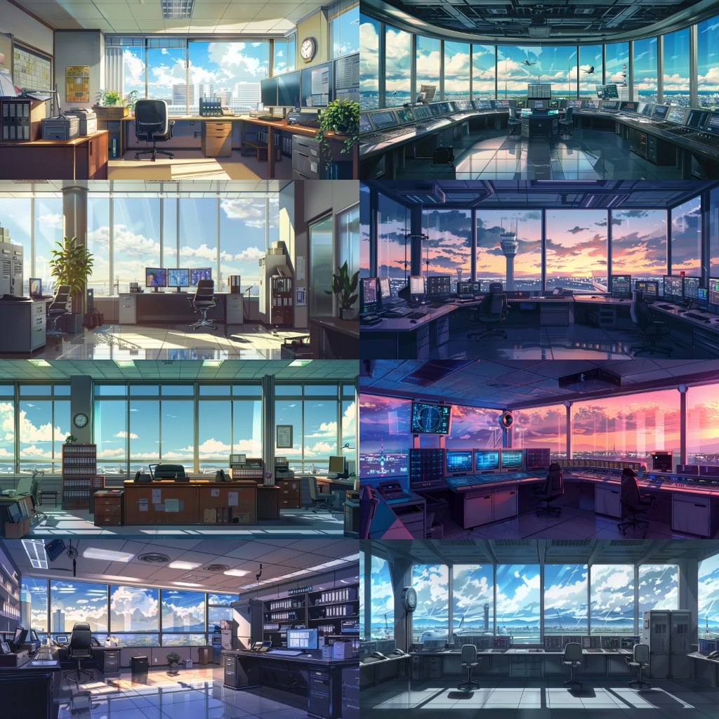Airport 210 background illustrations
