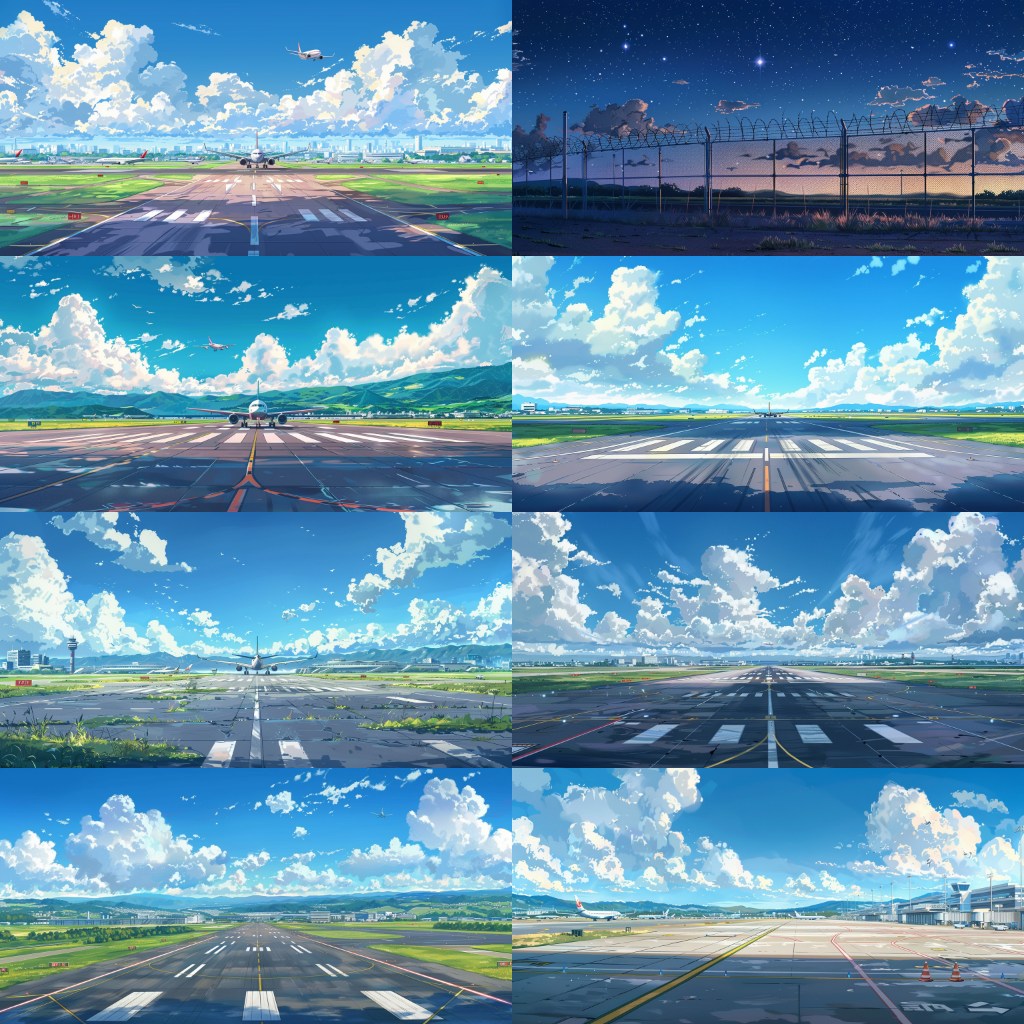 Airport 210 background illustrations