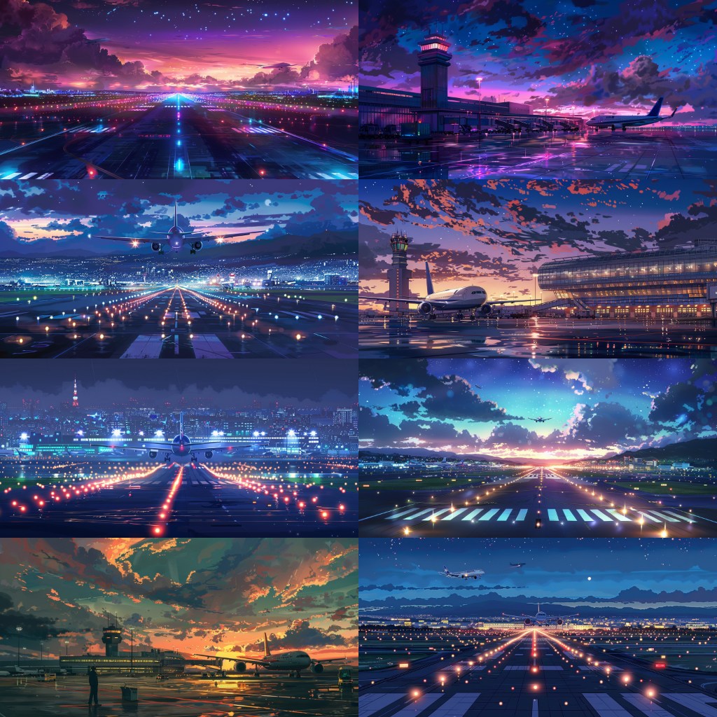 Airport 210 background illustrations