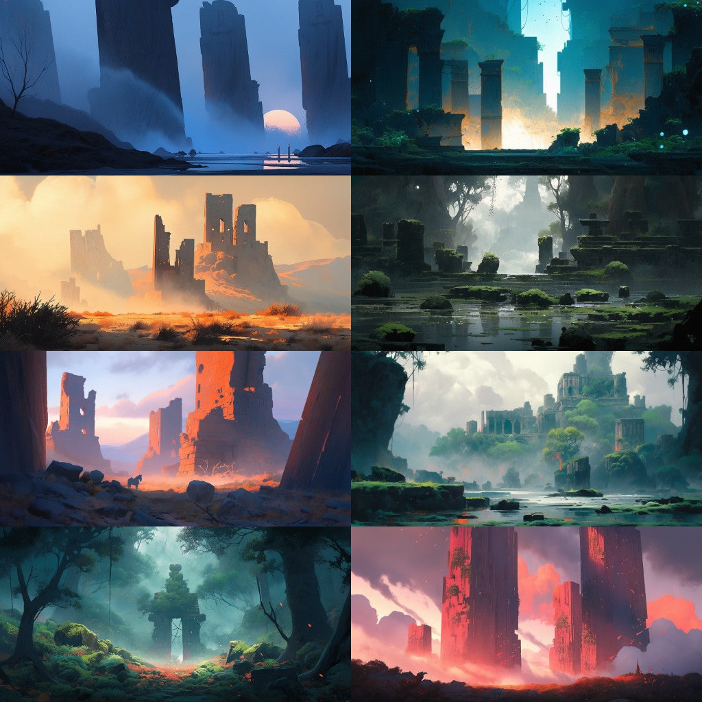 Ancient civilization 122 background illustrations