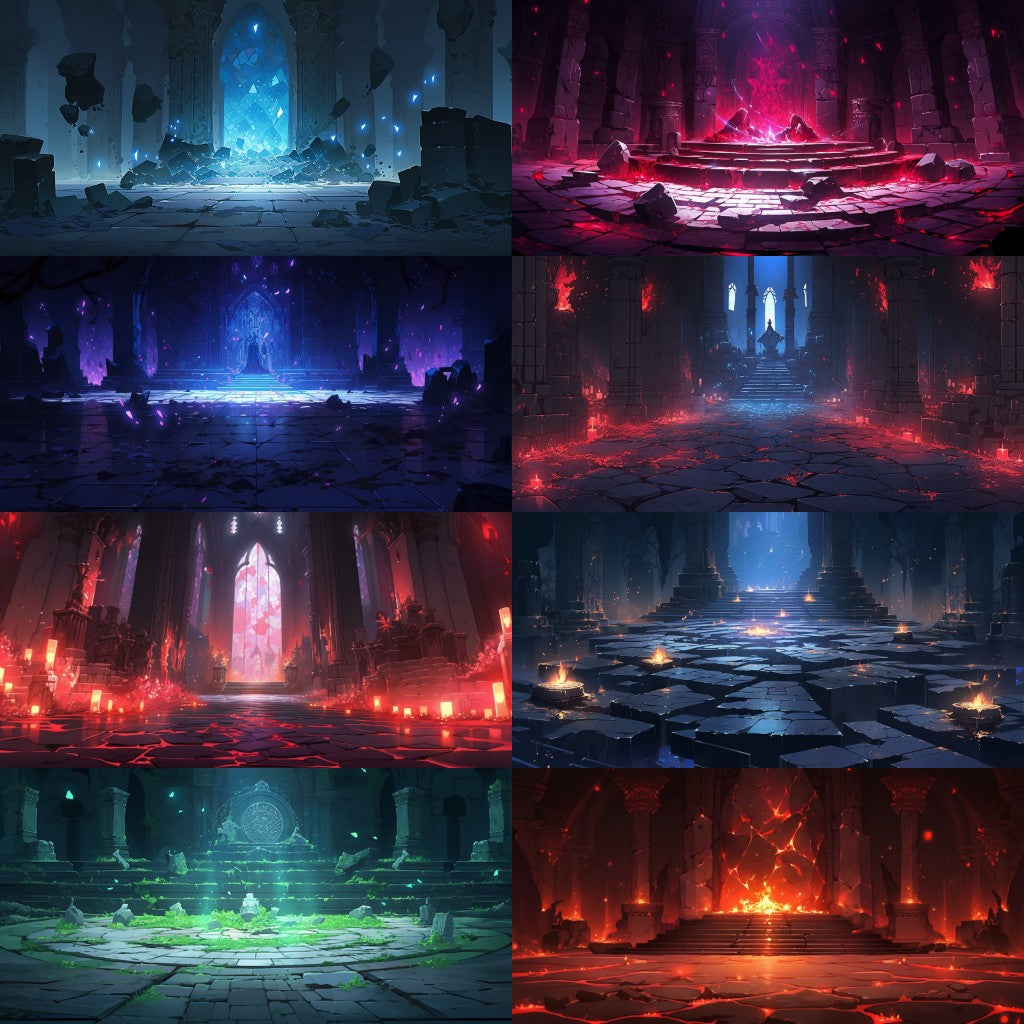 Dungeon 150 background illustrations