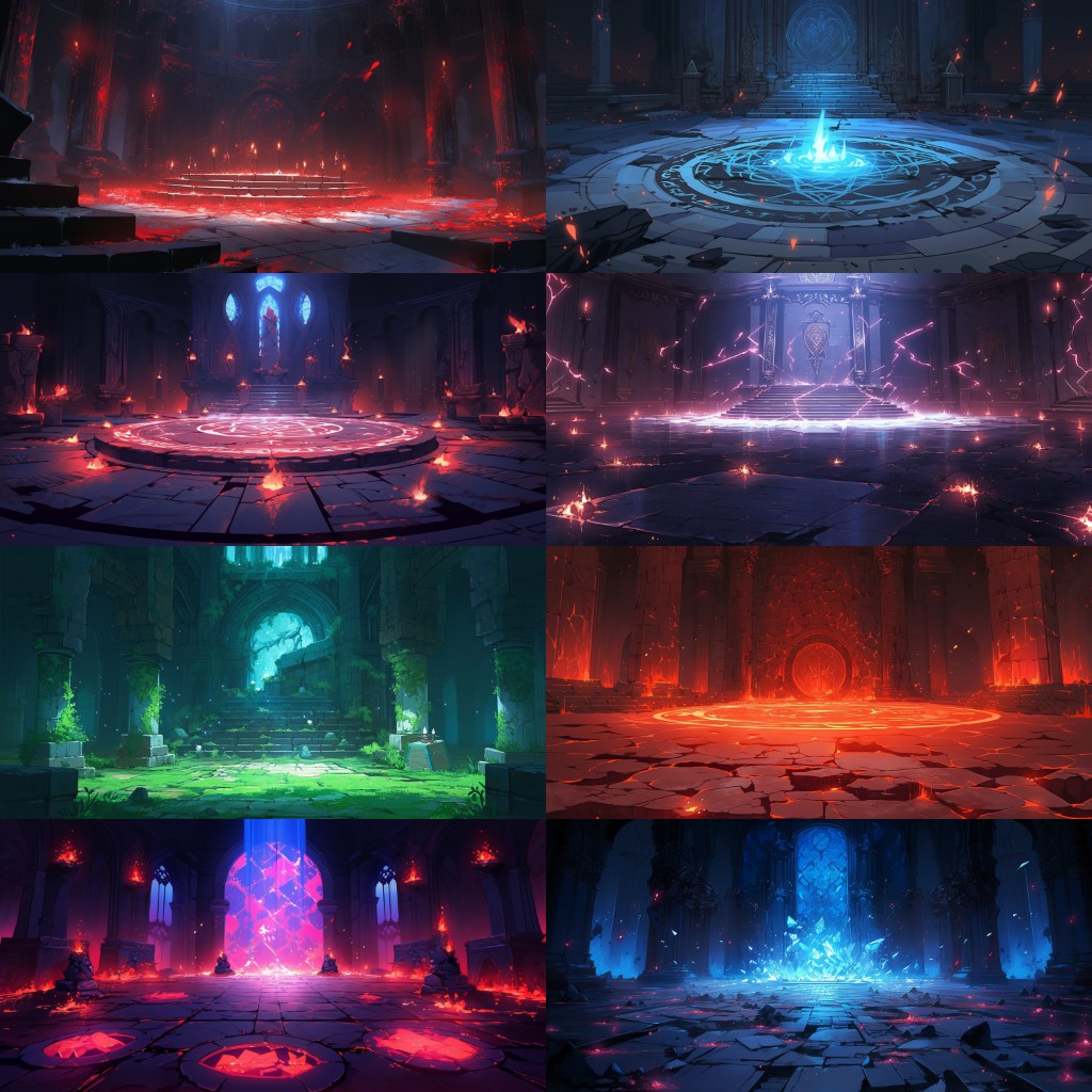 Dungeon 150 background illustrations