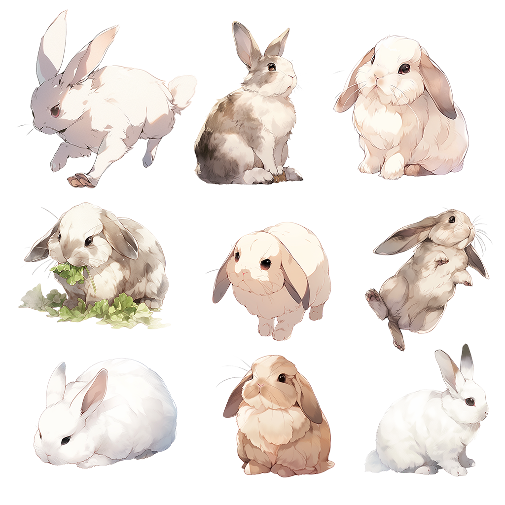 Small animals 100 Illustrations (Transparent PNG)