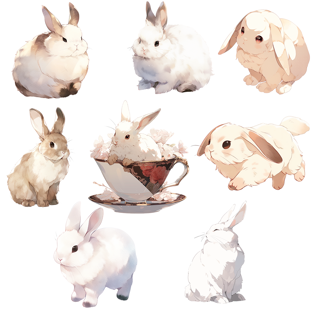Small animals 100 Illustrations (Transparent PNG)