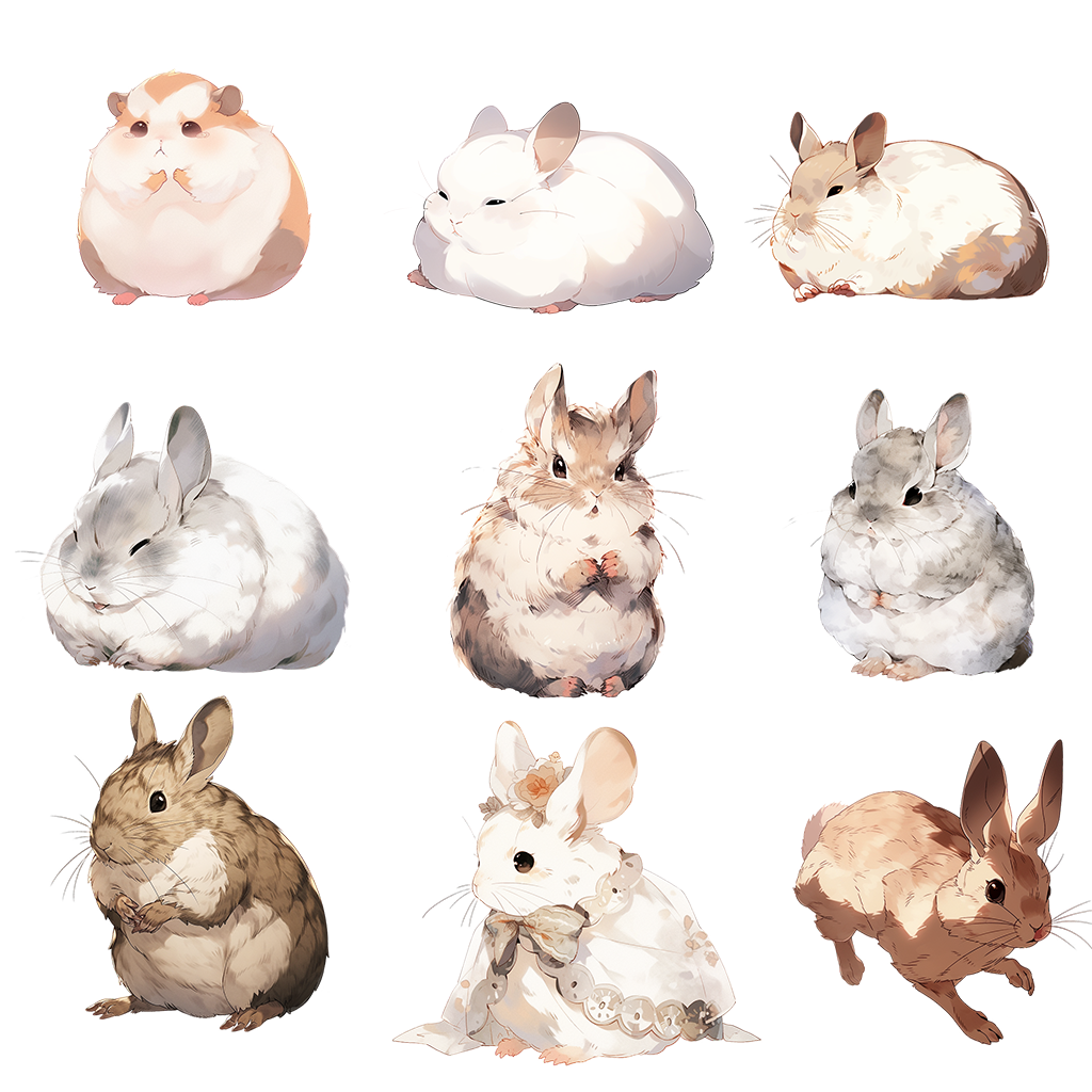 Small animals 100 Illustrations (Transparent PNG)
