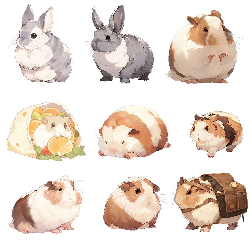 Small animals 100 Illustrations (Transparent PNG)