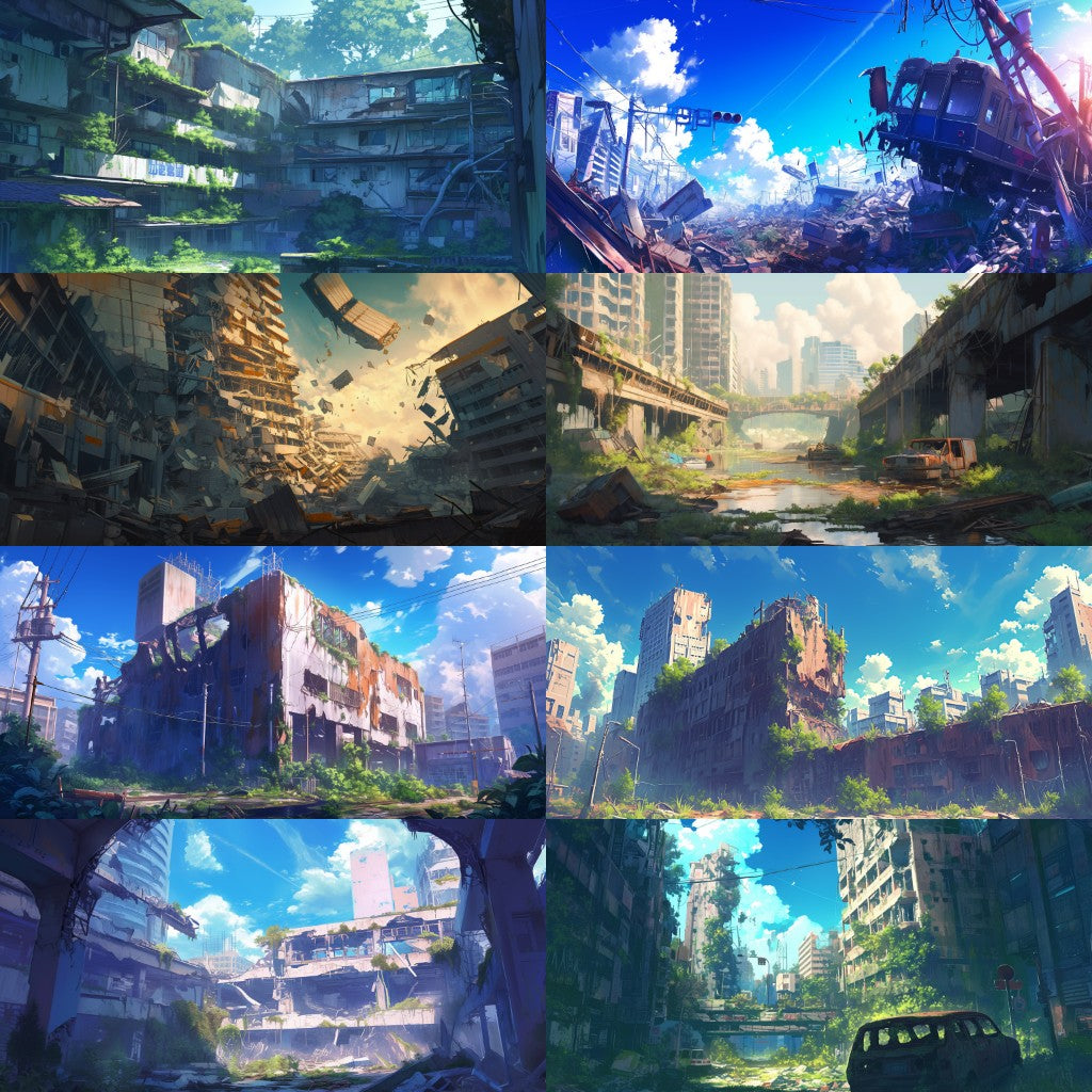 Post-apocalypse 355 background illustrations