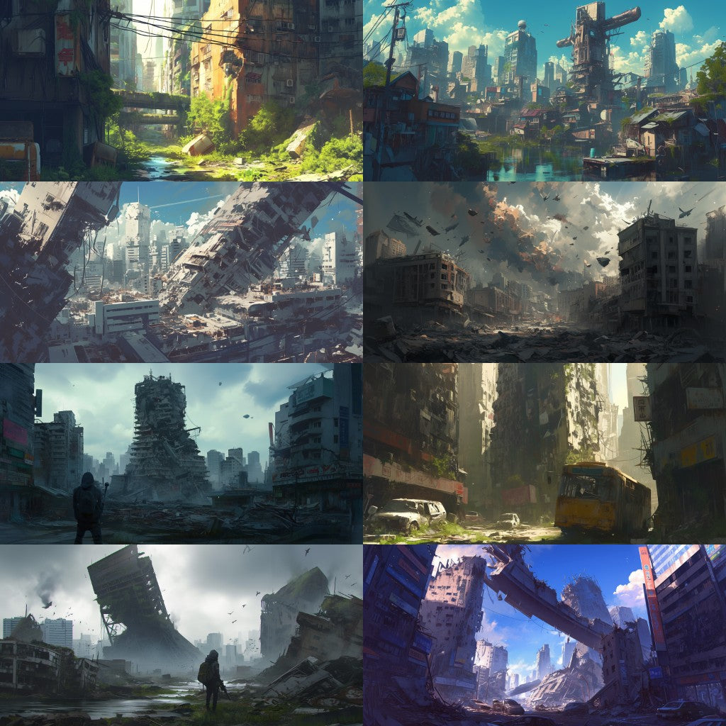 Post-apocalypse 355 background illustrations