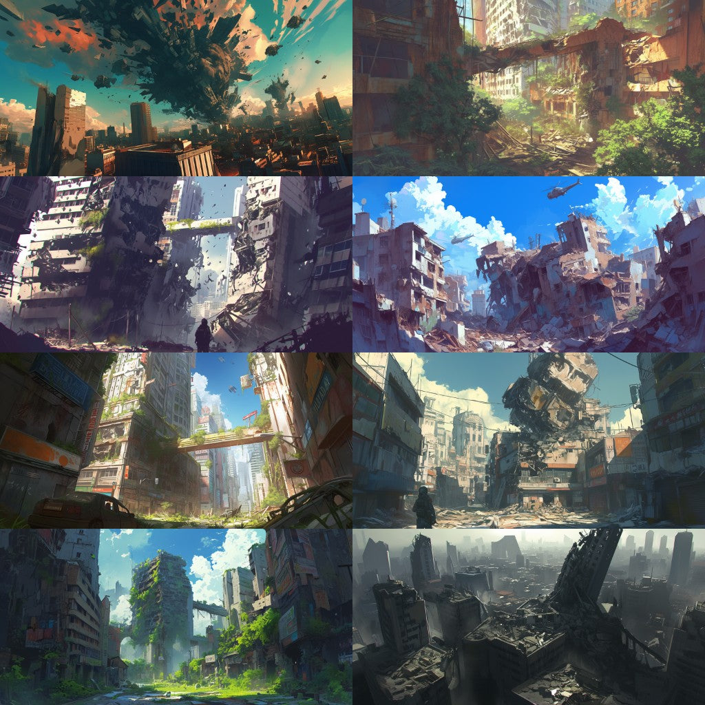 Post-apocalypse 355 background illustrations
