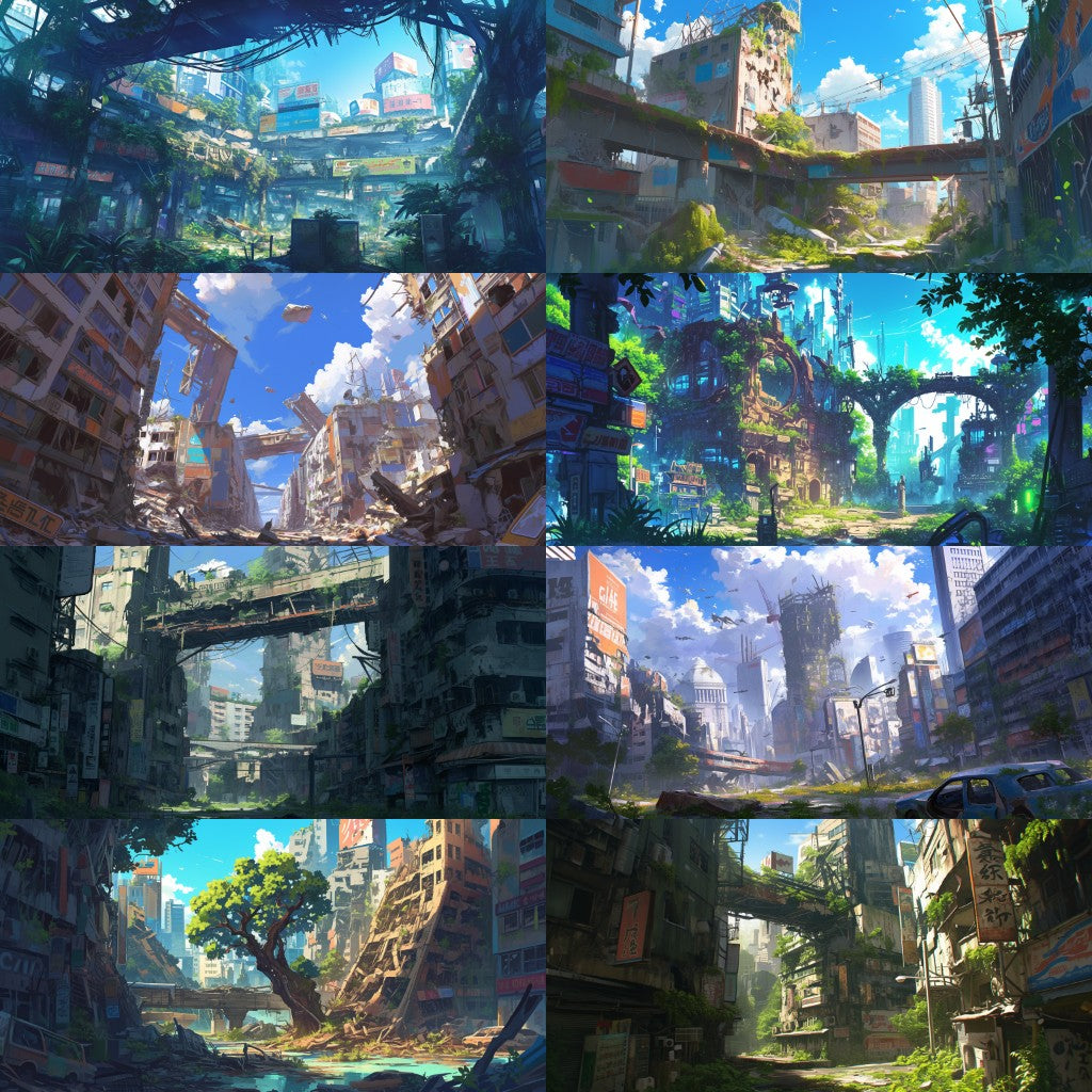 Post-apocalypse 355 background illustrations