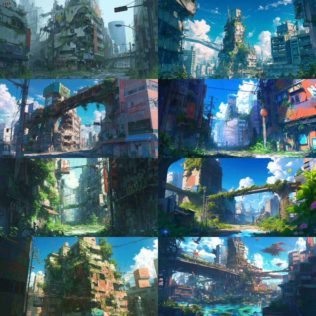 Post-apocalypse 355 background illustrations