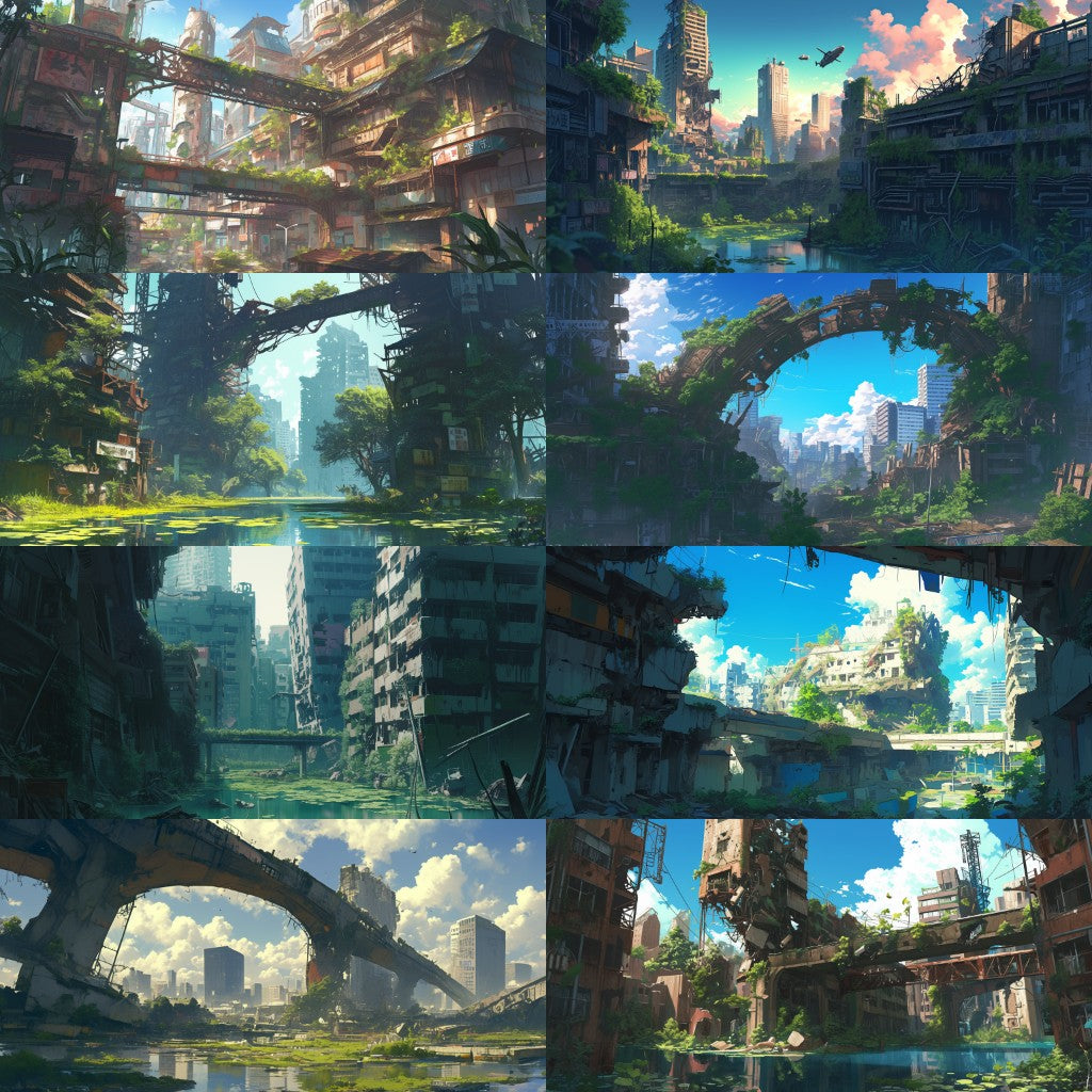 Post-apocalypse 355 background illustrations