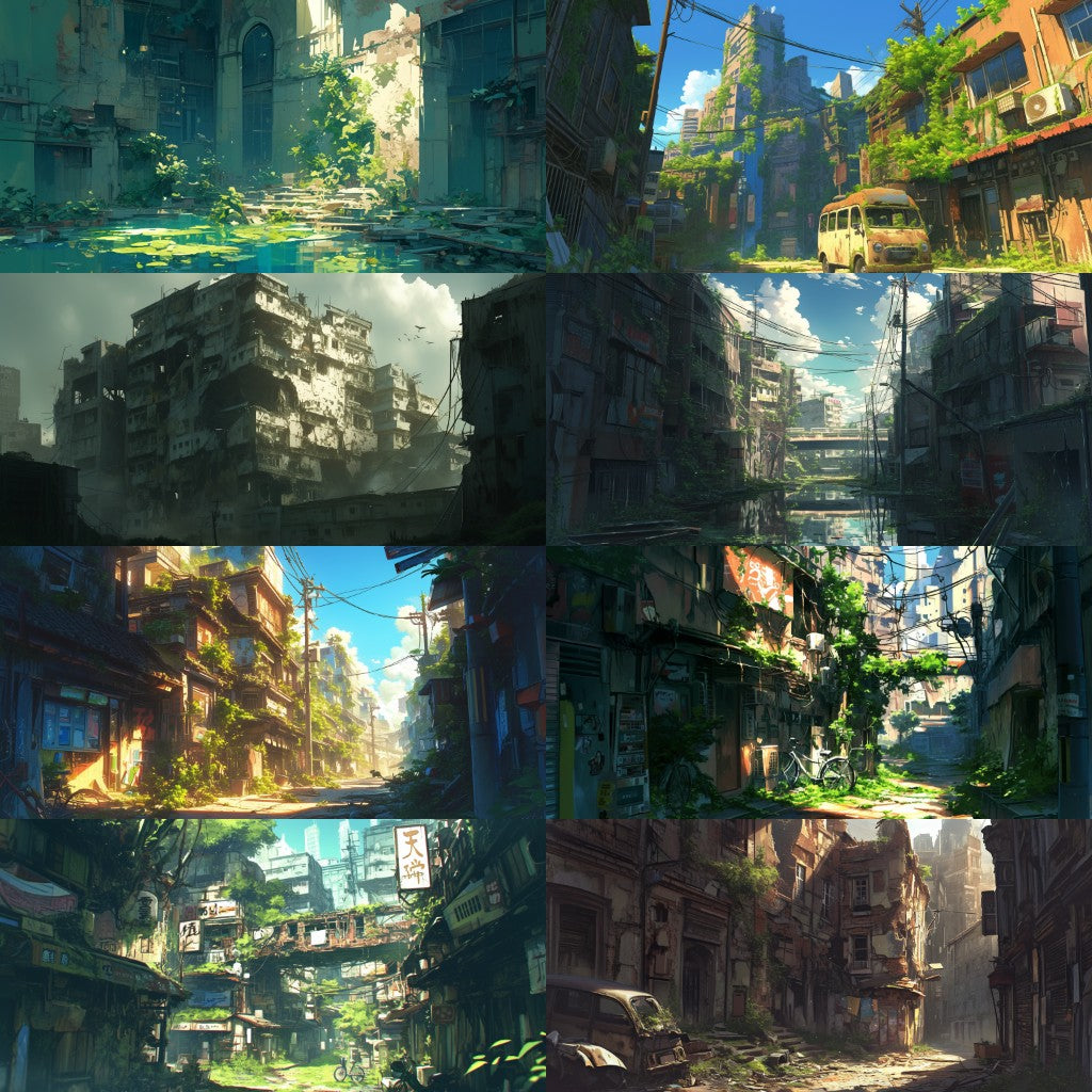 Post-apocalypse 355 background illustrations