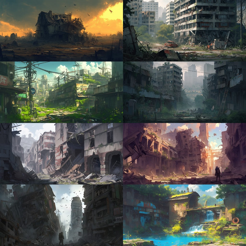 Post-apocalypse 355 background illustrations