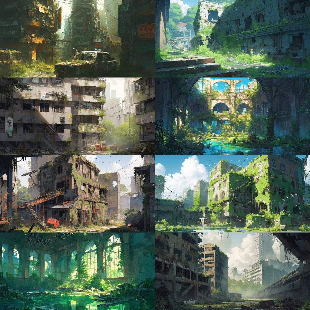 Post-apocalypse 355 background illustrations