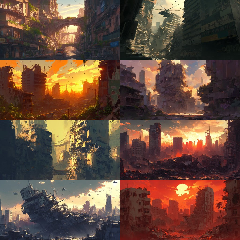 Post-apocalypse 355 background illustrations