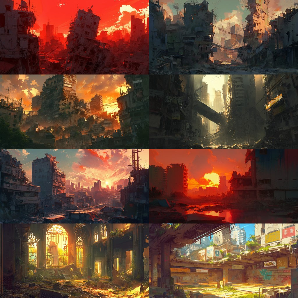 Post-apocalypse 355 background illustrations