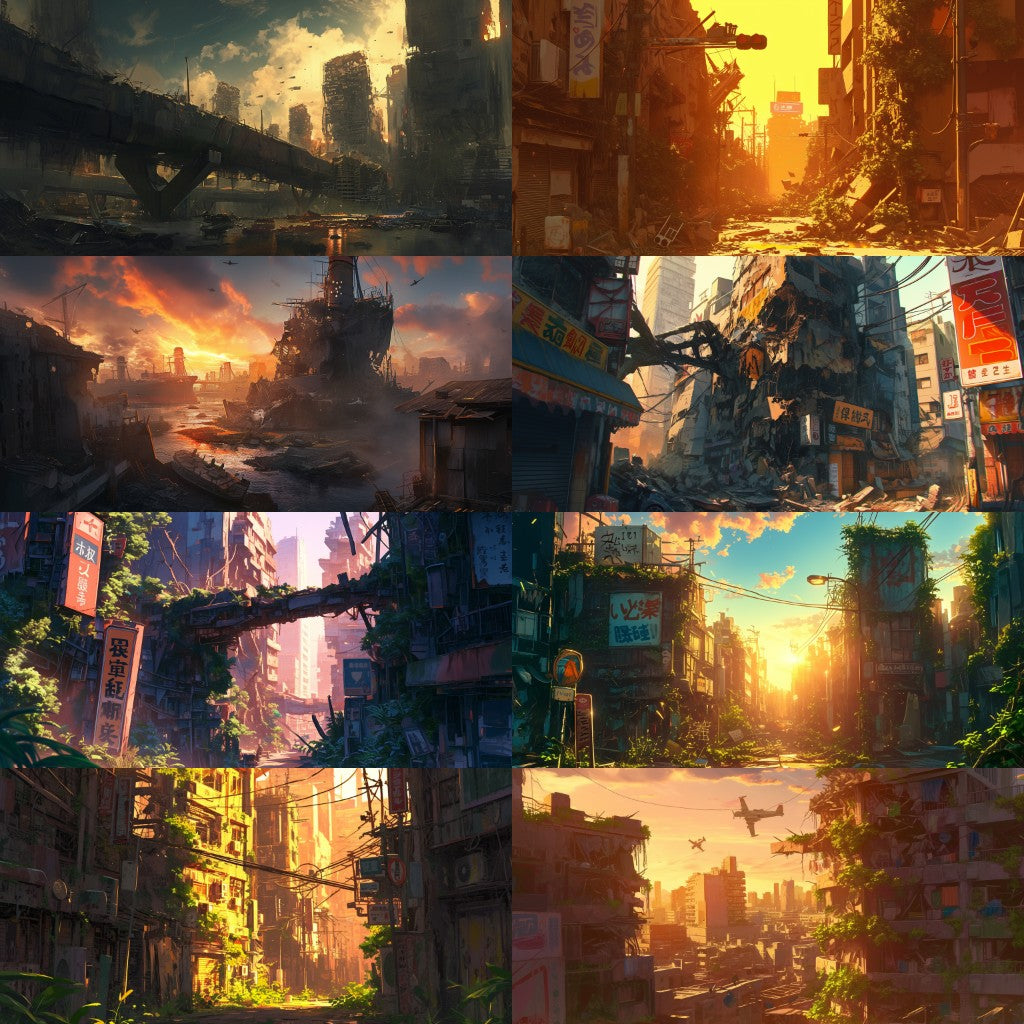 Post-apocalypse 355 background illustrations