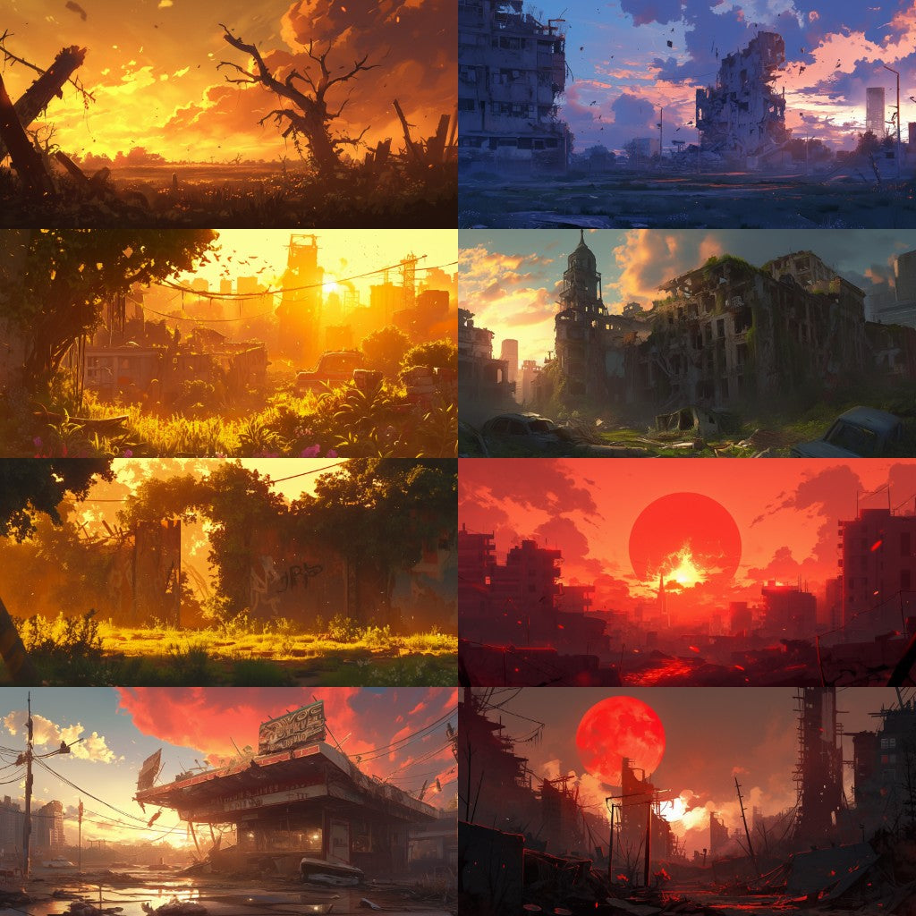 Post-apocalypse 355 background illustrations
