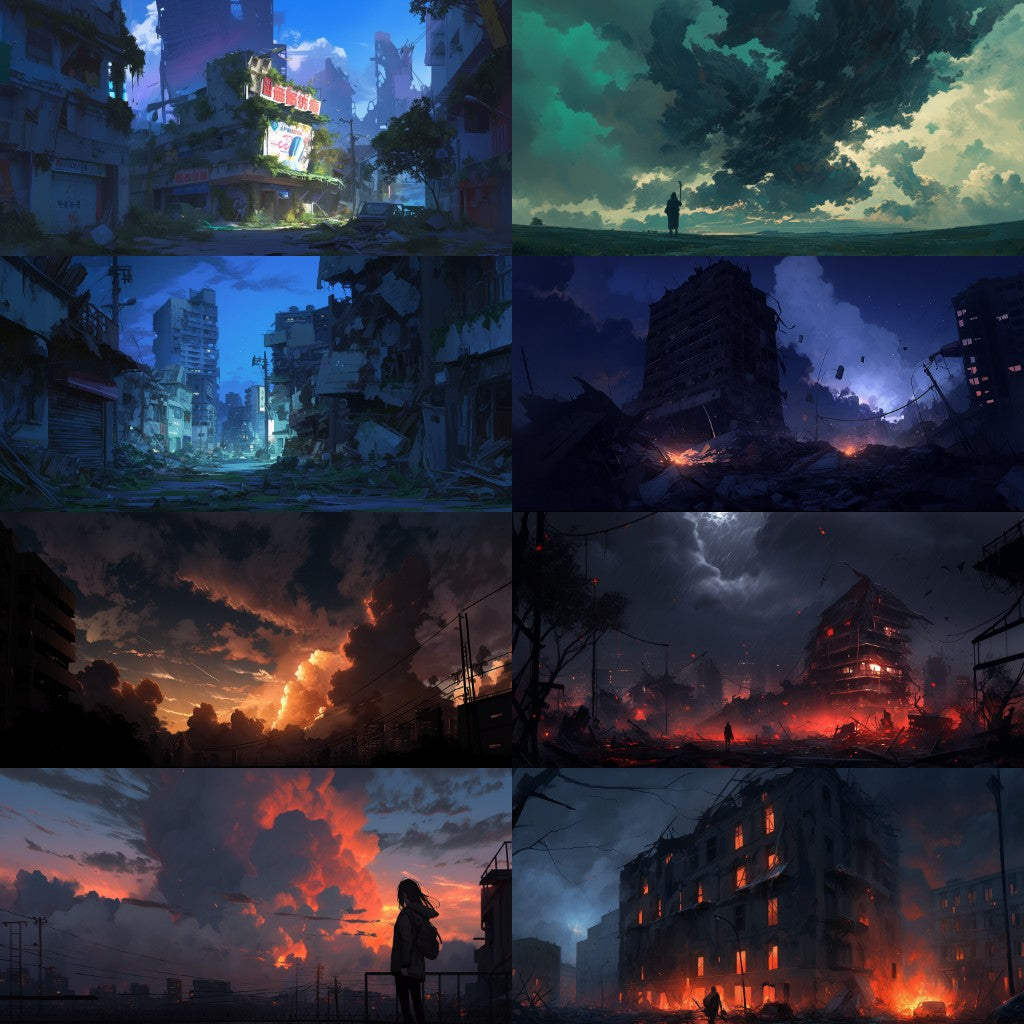Post-apocalypse 355 background illustrations