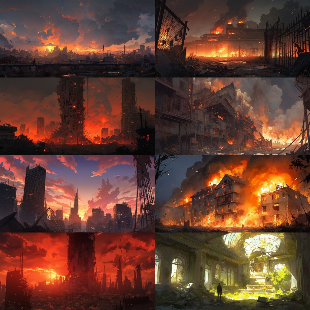 Post-apocalypse 355 background illustrations
