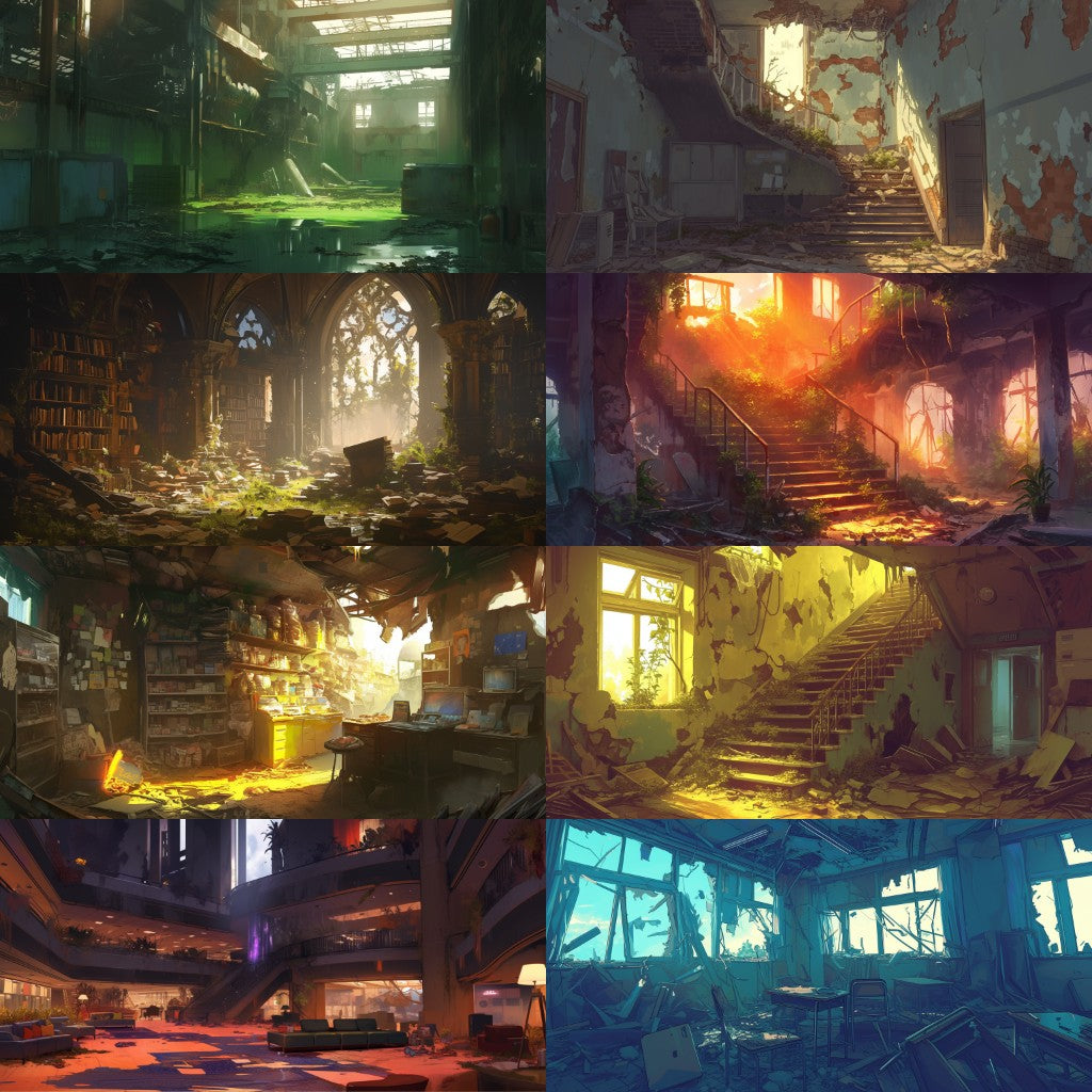 Post-apocalypse 355 background illustrations