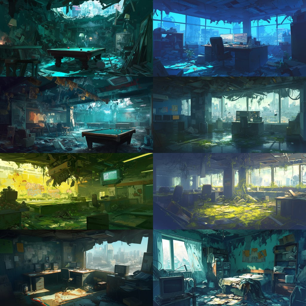 Post-apocalypse 355 background illustrations