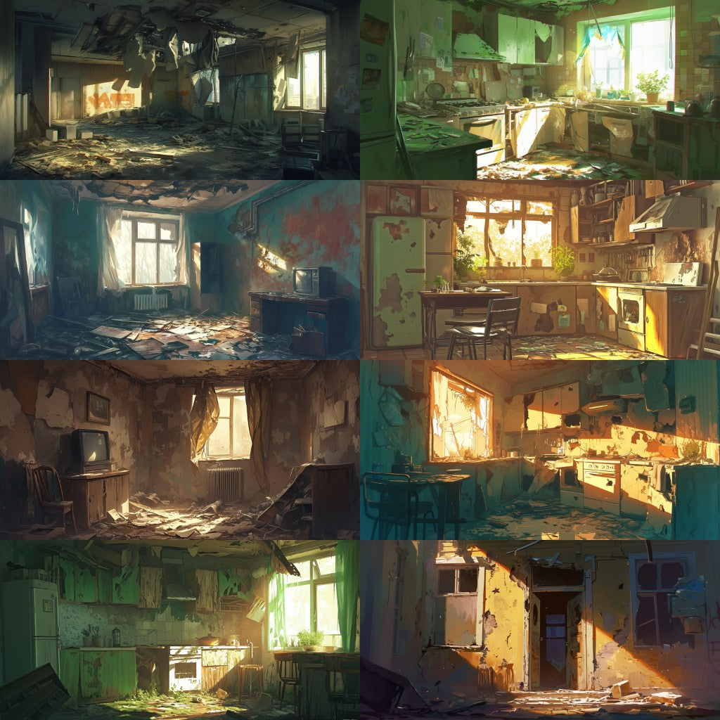 Post-apocalypse 355 background illustrations