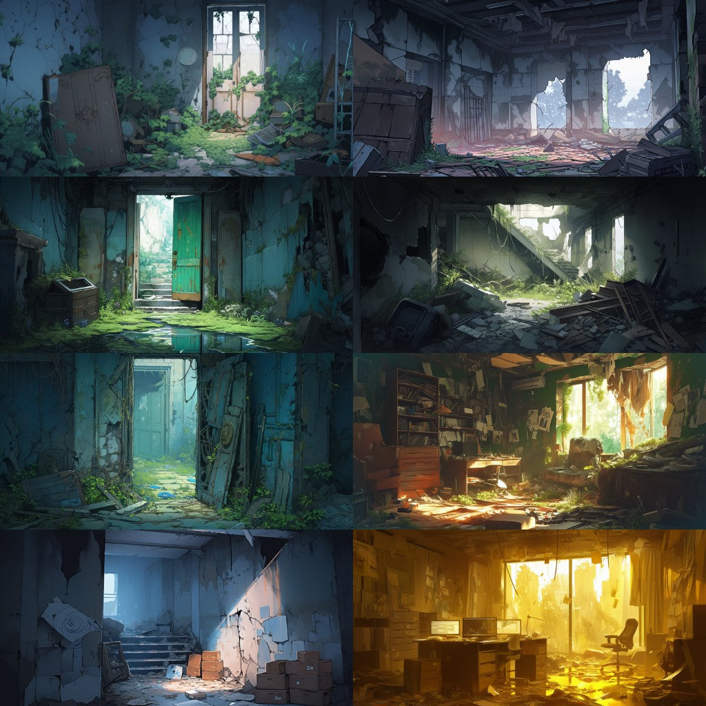 Post-apocalypse 355 background illustrations