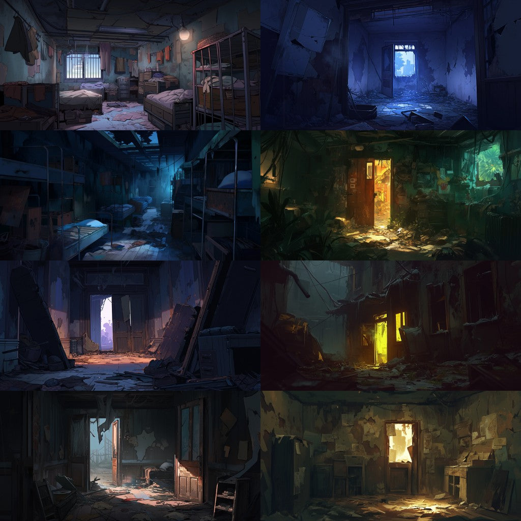 Post-apocalypse 355 background illustrations