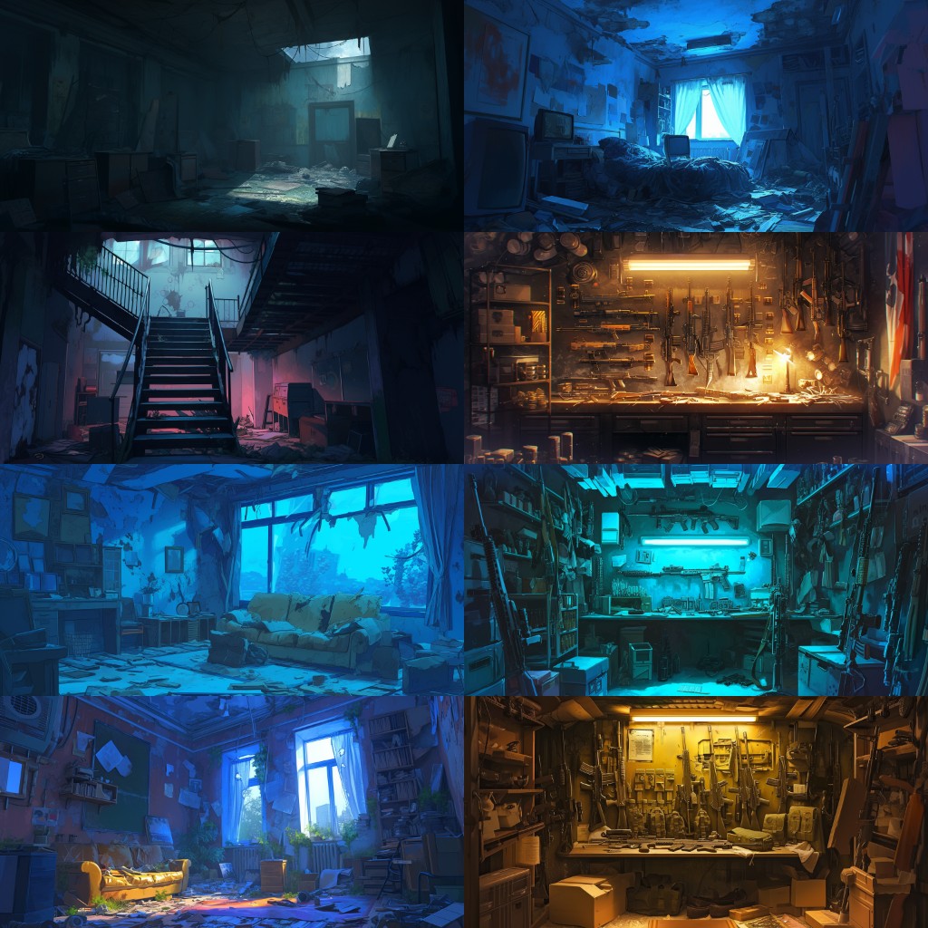 Post-apocalypse 355 background illustrations